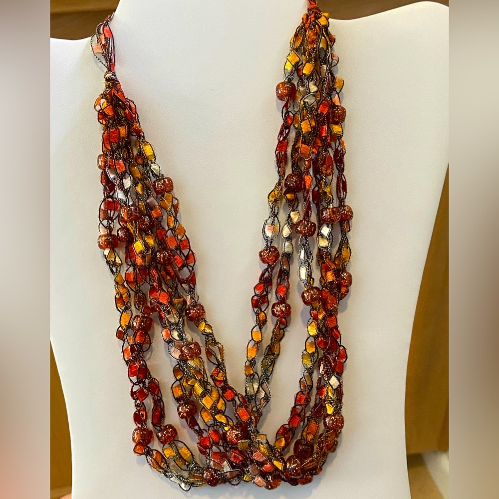 Handcrafted beaded braided necklaces